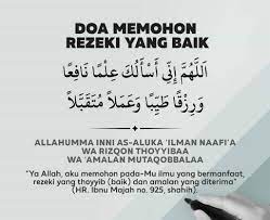 Doa untuk mengangkat derajat dan kejayaan keluarga dan orang lain. Ahmad Sanusi Husain Com Doa Memohon Rezeki Yang Baik