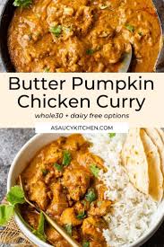 Butter Chicken Pumpkin Curry Recipe Pumpkin Puree Recipes Chicken Pumpkin Curry Recipes