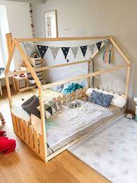 children bed twin size montessori bed floor bed children crib etsy in 2021 toddler bed house floor bed house bed
