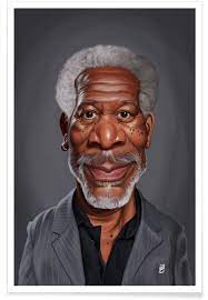 This biography provides detailed information about his. Morgan Freeman Karikatur Poster Juniqe