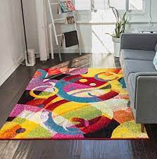 Abstract wall art for living room colorful rugs. Funky Rainbow Colored Area Rugs To Cheer Up Any Space Colorful Rugs Well Woven Modern Area Rugs