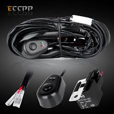 Amazon Com Eccpp Off Road Atv Jeep Led Light Bar Wiring Harness Universal 40a 12v Wiring Switch Relay Harne Jeep Led Light Bar Led Light Bars Led Work Light