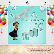 What preggo mama doesn't love ice cream?! Tiffany Co Theme Princess Girl With Diamond Custom Backdrop For Baby Ubackdrop