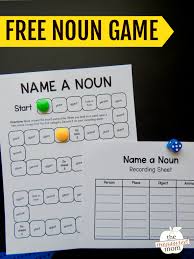 A large number of words have the four forms; Name A Noun Game The Measured Mom