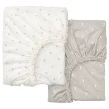 Retour chambre bébé chambre bébé. Lenast Drap Housse Pour Lit Bebe A Pois Lune 60x120 Cm Ikea