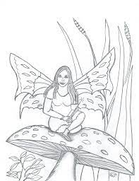 Mushrooms coloring book for adults will include more artistic and complicated depictions. Robin S Great Coloring Pages Cammie The Mushroom Fairy Coloring Page