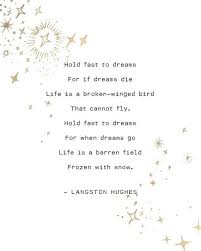 Hold Fast To Dreams For If Dreams Die Life Is A Broken Winged Bird That Cannot Fly Hold Fast To Dre Dream Quotes Langston Hughes Poetry Langston Hughes Quotes