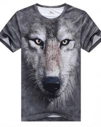 3d Animal Tshirt Creative Grey Wolf Animal Tshirt Wolf T Shirt Wolf Shirt