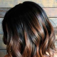 Brown highlights with black hair /via. 50 Intense Dark Hair With Caramel Highlights Ideas All Women Hairstyles