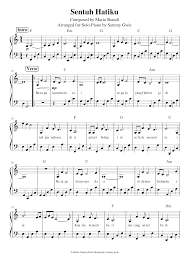 Create and get +5 iq. Sentuh Hatiku Sheet Music For Piano Solo Download And Print In Pdf Or Midi Free Sheet Music For Sentuh Hatiku By Maria Shandi Musescore Com
