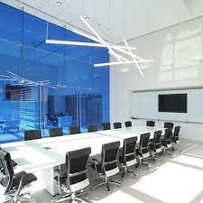 Suspended Light Fixture Fluorescent Linear Five Bow Architectural Lighting Works Light Architecture Suspended Lighting Fixtures Corporate Interior Design