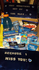 Boyfriend Birthday Care Package Ideas Something Out Of The Blue Care Package First One I Ve Made For My Boyfriend Cute Boyfriend Gifts Bff Birthday Gift Birthday Gifts For Best Friend