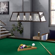 Allena 4 Light Pool Table Linear Pendant Pool Table Lighting Pool Table Room Pool Light