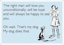 Love Me Like My Dog Does The Right Man Funny Confessions Love You Unconditionally