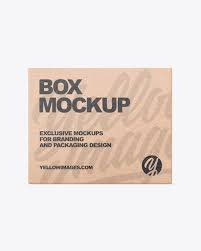 Kraft Box Mockup In Box Mockups On Yellow Images Object Mockups