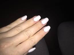 Did My Own Acrylic Nails With Matte White And Half Oval Half Square Shaping Total For All Project Of Mani Pedi 13 Nails Acrylic Nails Mani Pedi