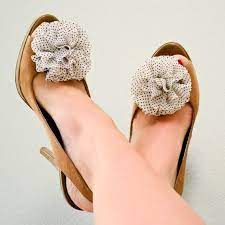 Shoe Clips Something Like These Would Look Super Cute On A Cheapy Plain Pair Of Flats Shoe Clips Flower Shoes Bride Shoes