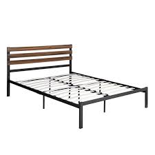 It's essentially a simple upholstery job, using fabric and a staple gun. Greenforest Bed Frame Queen Size Metal Platform Bed With Wood Slat Support Wooden Headboard No Box Spring Need Metal Bed Frame Metal Beds Queen Size Bed Frames