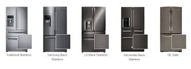 Black slate/matte black, matte white, & modern glass. Black Stainless And Slate Stylish Versatile Alternatives To Stainless Appliances Ssd