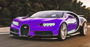 Purple And Black Bigotti Chiron Bugatti Chiron Sports Car Bugatti