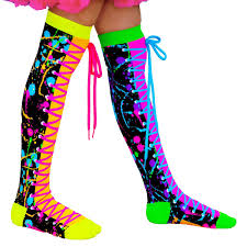 #high knee socks #cute #grey #shirt #moustache #pretty. Girls Knee High Socks Madmia Girls Colour Run Colourful Funny Cute Ebay