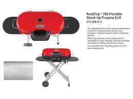 It can be stored upright to fit in. Coleman Roadtrip 285 Portable Stand Up Propane Grill Jarden Custom