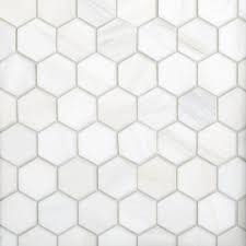 Bianco Dolomite 2 In Hexagon Marble Tile Hexagon Marble Tile Polished Marble Tiles Hexagon Tile Bathroom Floor