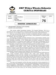 Kutipan cerpen berikut untuk soal nomor 1 dan 2. Soal Kelas 9 Cerita Inspirasi Pdf