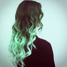 Colorful Hair Hair Styles Green Hair Dip Dye Hair