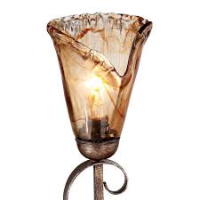 The wrought iron wall sconces are a type of decorative light fixture in very adorable, dashing, classic designs that are perfect for creating an elegant wrought iron candle sconces are available in various styles ranging from traditional, contemporary to natural free flowing form. Amber Scroll 23 1 2 High Art Glass And Bronze Wall Sconce 11830 Lamps Plus