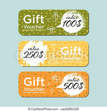 Download free printable certificates, free funny certificates, free award certificates, free award certificate templates, and more from funny awards. Modern Brush Gift Voucher Vector Template For Gift Card Coupon And Certificate Creative Holiday Cards Or Banners Canstock