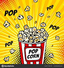 Download Pop Art Fast Food In The Cinema Colorful Background With Popcorn Popping Out Of The Box Vector I Arte Pop Plano De Fundo Colorido Producao De Arte