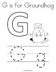 Coloring pages for kids groundhog or woodchuck coloring pages. G Is For Groundhog Coloring Page Twisty Noodle