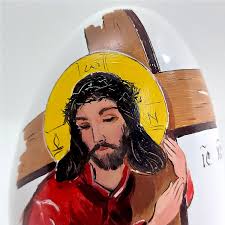 Pentru ca de fiecare data isi schimba data, oamenii se intreaba cand este inaltarea domnului 2021. Icoana Artdeco Mantuitorul Isus Hristos Cu Coroana De Spini Si Cruce Pictura In Ulei Pe Ou