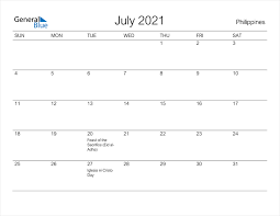 Father's day june 20, 2021; Philippines July 2021 Calendar With Holidays