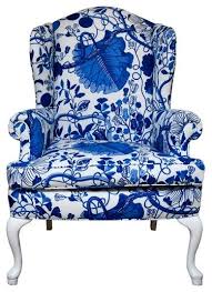 love maegan upholstered chairs blue and white wingback chair