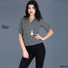 Urun Kodu 21012 Bugun Patirti Com U Ziyaret Ettin Mi Yaka Aksesuar Detay Dirsek Kol Desenli Bluz Alisveris Moda Style Fashion Shop Moda Clothes Bluz