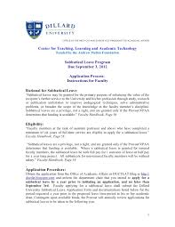 Key considerations for employers when offering sabbatical leave. Du Ctlat Sabbatical Leave Program Due Sept 3 2012