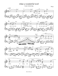 What A Wonderful World Louis Armstorng Jazz Piano Solo Sheet Music For Piano Download Free In Pdf Or Mid Piano Sheet Music Free Jazz Piano Jazz Sheet Music