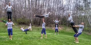 Bob And Trish Acro Yoga Multishot Camera High Hand Bird Shoulder Stand Two High Titanic Thigh Stand Lean Back Counter Balanc Acro Yoga Shoulder Stand Bob