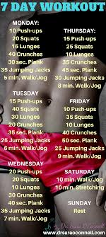7 Day Full Body At Home Body Weight Workout This Simple But Effective Workout Can Be Used For Multiple Weeks Bodyweight Workout 7 Day Workout Fitness Body