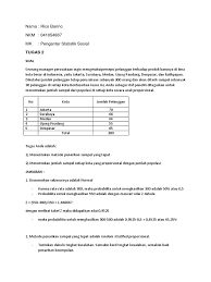 Contoh soal dan jawaban pengantar statistik sosial ilmu pemerintahan. Contoh Soal Pengantar Statistik Sosial