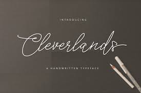 Copyright (c) 2018 by trf. Cleverlands 365982 Handwritten Font Bundles Handwritten Fonts Advertising Slogans Cafe Branding