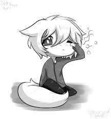 White hair anime wolf boy eating a cake. Inktober Day11 Sleepy Wolf Boy By Kousagi Hime On Deviantart