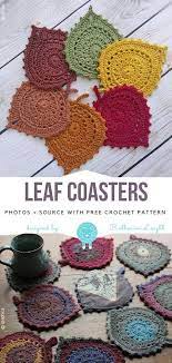 Maybe you would like to learn more about one of these? Leaf Coasters Free Crochet Pattern Knitting Bordado Crochet Coasters Free Pattern Crochet Coaster Pattern Crochet Flower Patterns