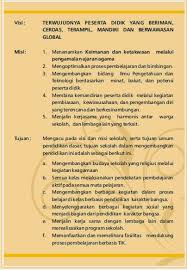 Apalagi sekolah bayu tergolong sekolah yang meniadakan pekerjaan rumah sehingga tak ada waktu berkumpul bersama teman di luar jam sekolah, kecuali akhir pekan. Penjelasan Dan Contoh Visi Misi Dan Tujuan Sekolah Lengkap Dadang Jsn