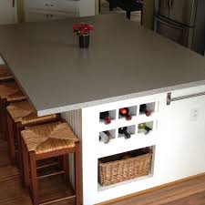 Huge Kitchen Island Made Around Four Base Cabinets On Front Side Built In Wine Rack On One End And Built Built In Wine Rack Bookshelves Built In Huge Kitchen