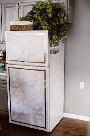 Diy Marble Chic Fridge Makeover Delightfully Tacky Bedroom Makeover Diy Fridge Makeover Fridge Decor