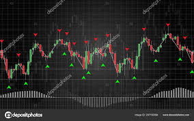 forex trading indicators vector illustration dark background