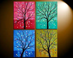 Split Paintings For Staircase Walls And Larger Living Room Walls Sheevia Interior Concepts Homify Colorful Canvas Art Painting Tree Painting